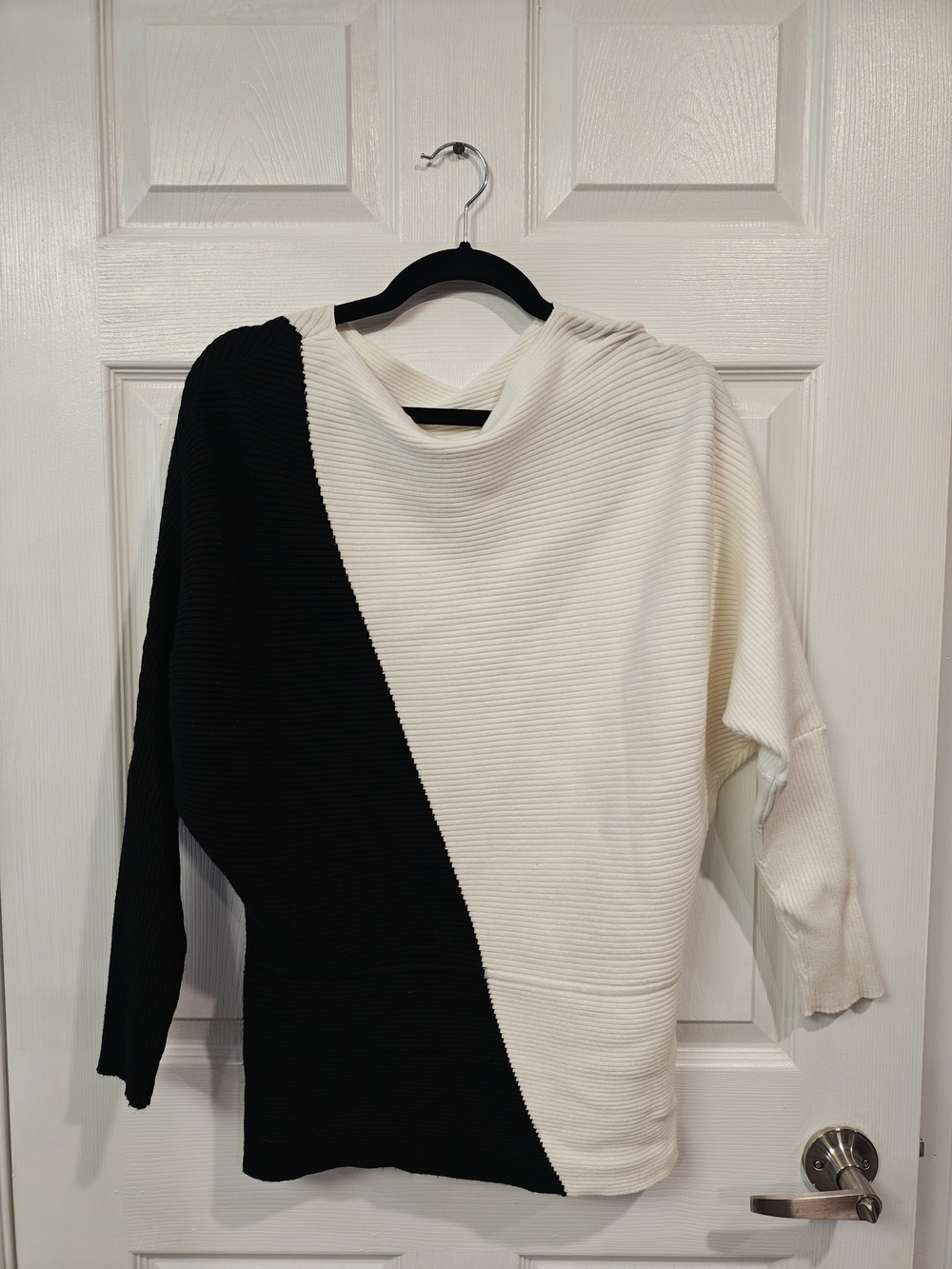 Colorblock Rib-Knit Sweater